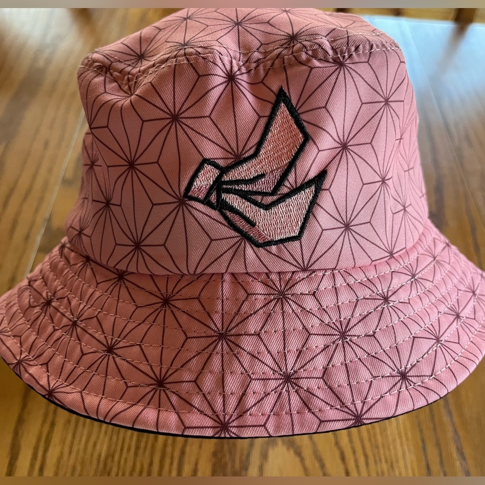 Pink Geometric Bucket Hat One Size Fits All
